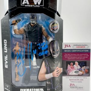 AEW Evil Uno Signed All Elite Wrestling Unmatched Figure Dark Order Auto JSA COA