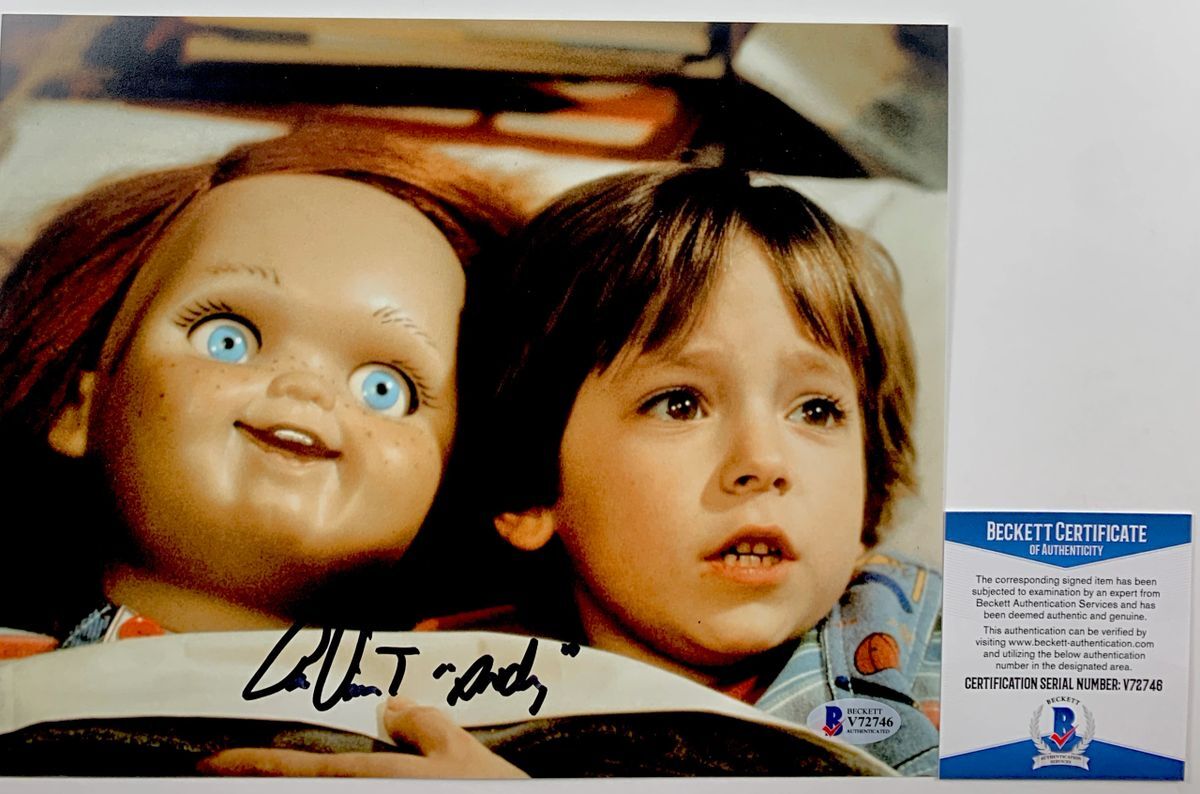 Alex Vincent Signed Child's Play Chucky & Andy 8x10 Photo D Autograph BAS COA