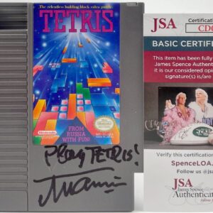 Alexey Pajitnov Signed Tetris Nintendo NES Game Cartridge Autograph JSA COA
