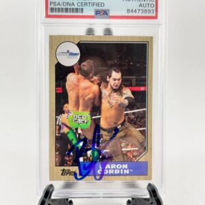 Baron Corbin Signed 2017 Topps WWE Heritage Card Autograph PSA DNA Slabbed