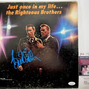 Bill Medley Signed Just Once In My Life Righteous Brothers Vinyl Record JSA COA