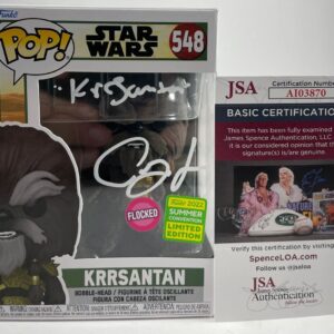 Carey Jones Signed Star Wars Book Of Boba Fett Krrsantan Funko POP A JSA COA