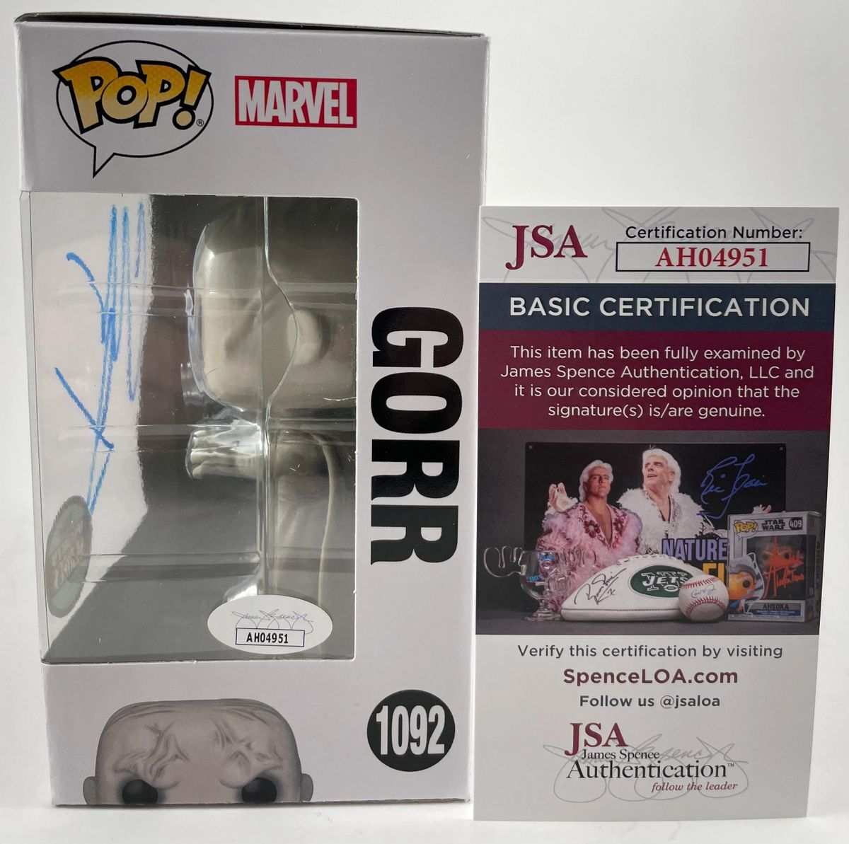 Christian Bale Signed Marvel Thor Love & Thunder Gorr Exclus. Funko POP! JSA COA - Image 2