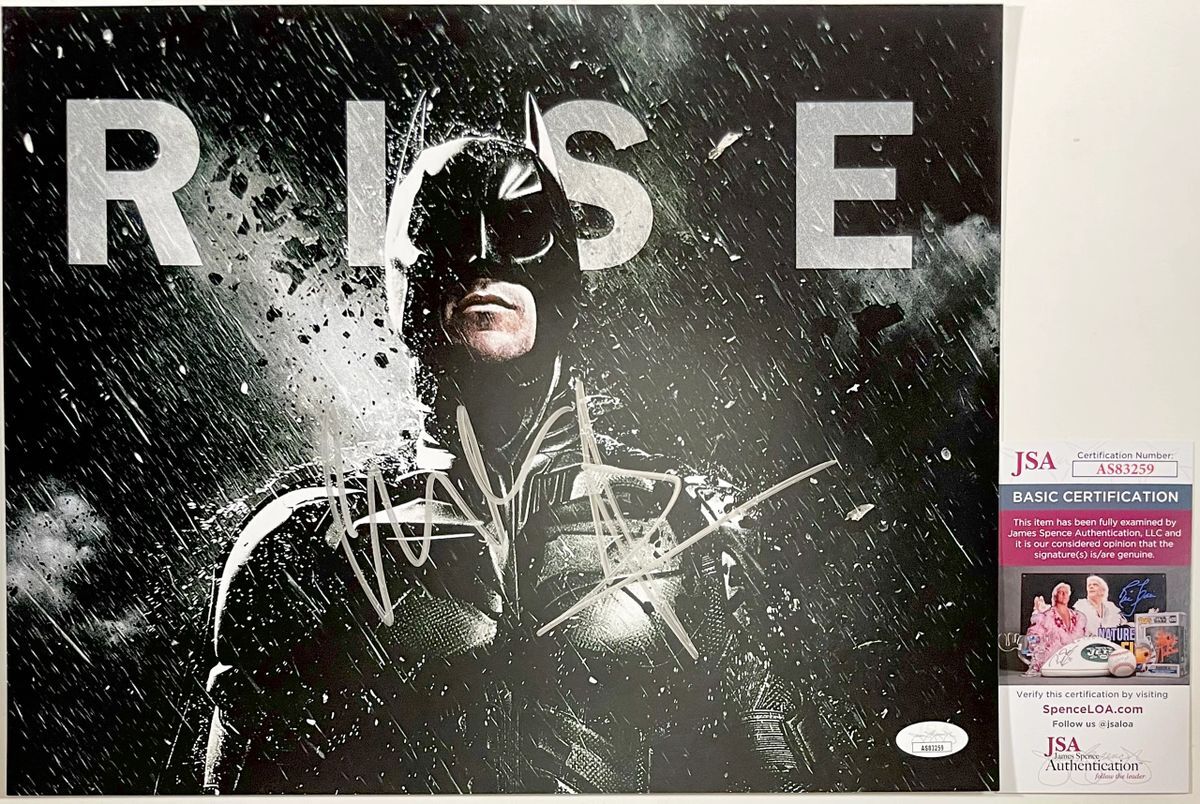 Christian Bale Signed The Dark Knight Rises 11x14 Photo A Autograph JSA COA
