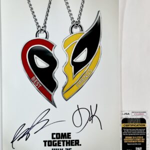 Dafne Keen & Rob Liefeld Signed Deadpool & Wolverine 11x17 Movie Poster JSA COA