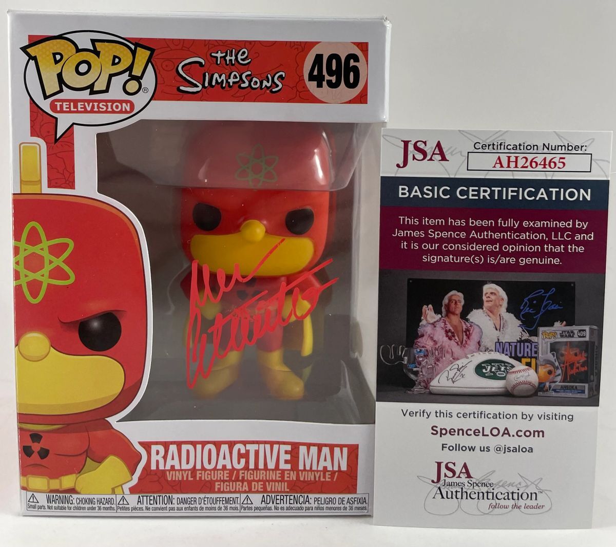 Dan Castellaneta Signed The Simpsons Radioactive Man Funko POP! Homer JSA COA