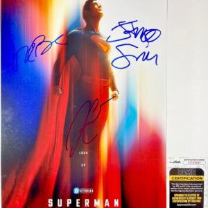 David Corenswet James Gunn Rachel Signed Superman 11x17 Movie Poster JSA COA