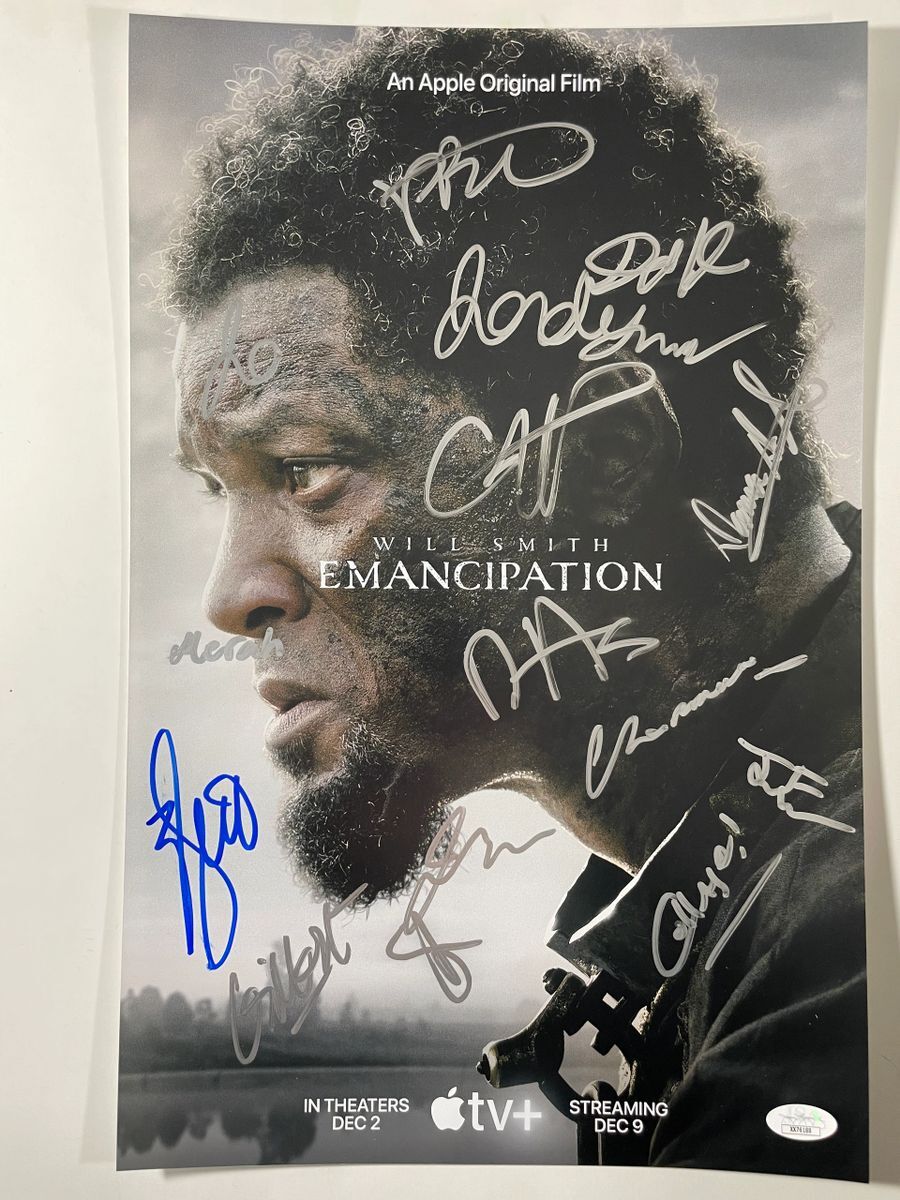 Emancipation Cast Signed By 14 11x17 Movie Poster Autographed Will Smith JSA LOA