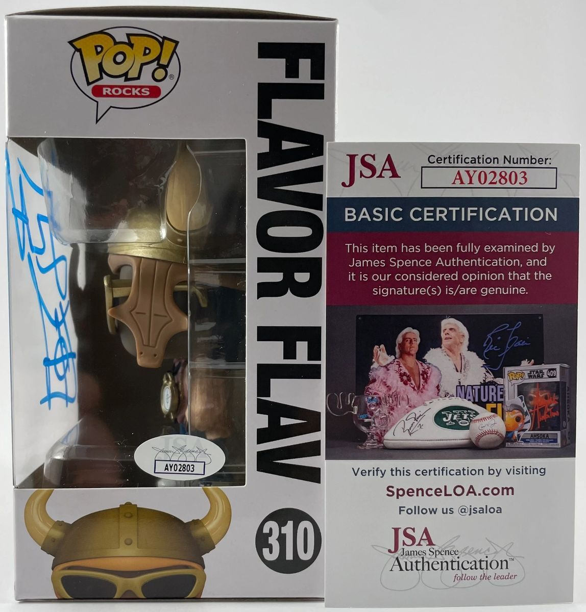 Flavor Flav Signed Funko POP! Vinyl #310 A Autograph Public Enemy JSA COA - Image 2