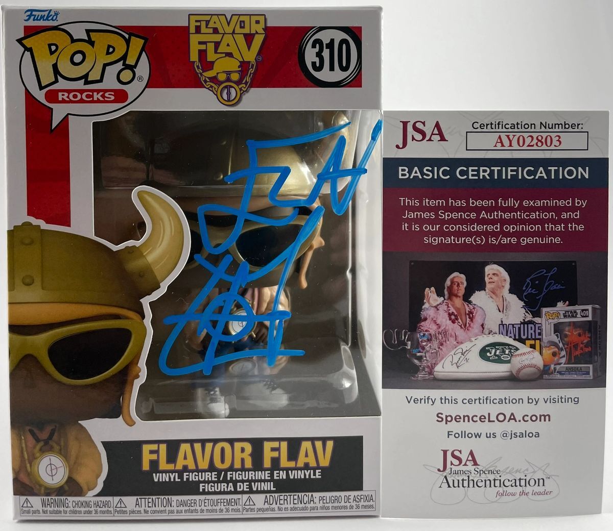 Flavor Flav Signed Funko POP! Vinyl #310 A Autograph Public Enemy JSA COA