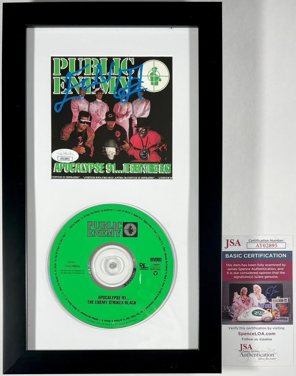 Flavor Flav Signed Public Enemy Apocalypse 91 CD Booklet Framed Display JSA COA