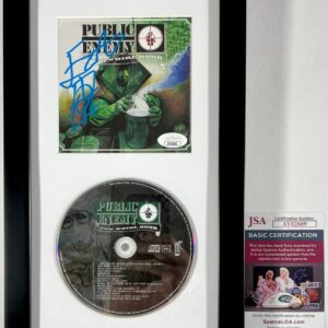 Flavor Flav Signed Public Enemy New Whirl Odor CD Book Framed Display JSA COA