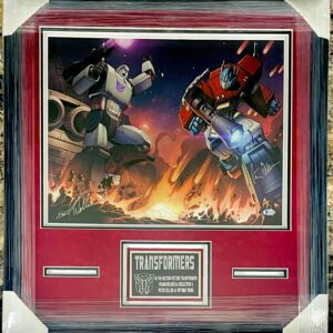 Frank Welker & Peter Cullen Signed Transformers Photo Framed Display Beckett COA