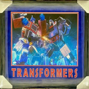 Frank Welker & Peter Cullen Signed Transformers Photo Framed Display JSA COA
