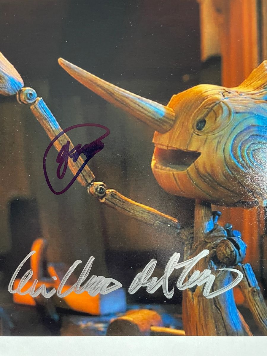 Guillermo del Toro and Gregory Mann Signed Pinocchio 11x14 Photo JSA COA - Image 2