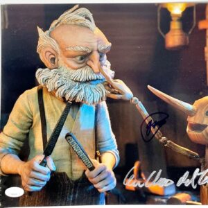 Guillermo del Toro and Gregory Mann Signed Pinocchio 11x14 Photo JSA COA