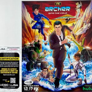 H. Jon Benjamin Signed Archer S14 8x10 Mini Poster Authentic Autograph JSA COA