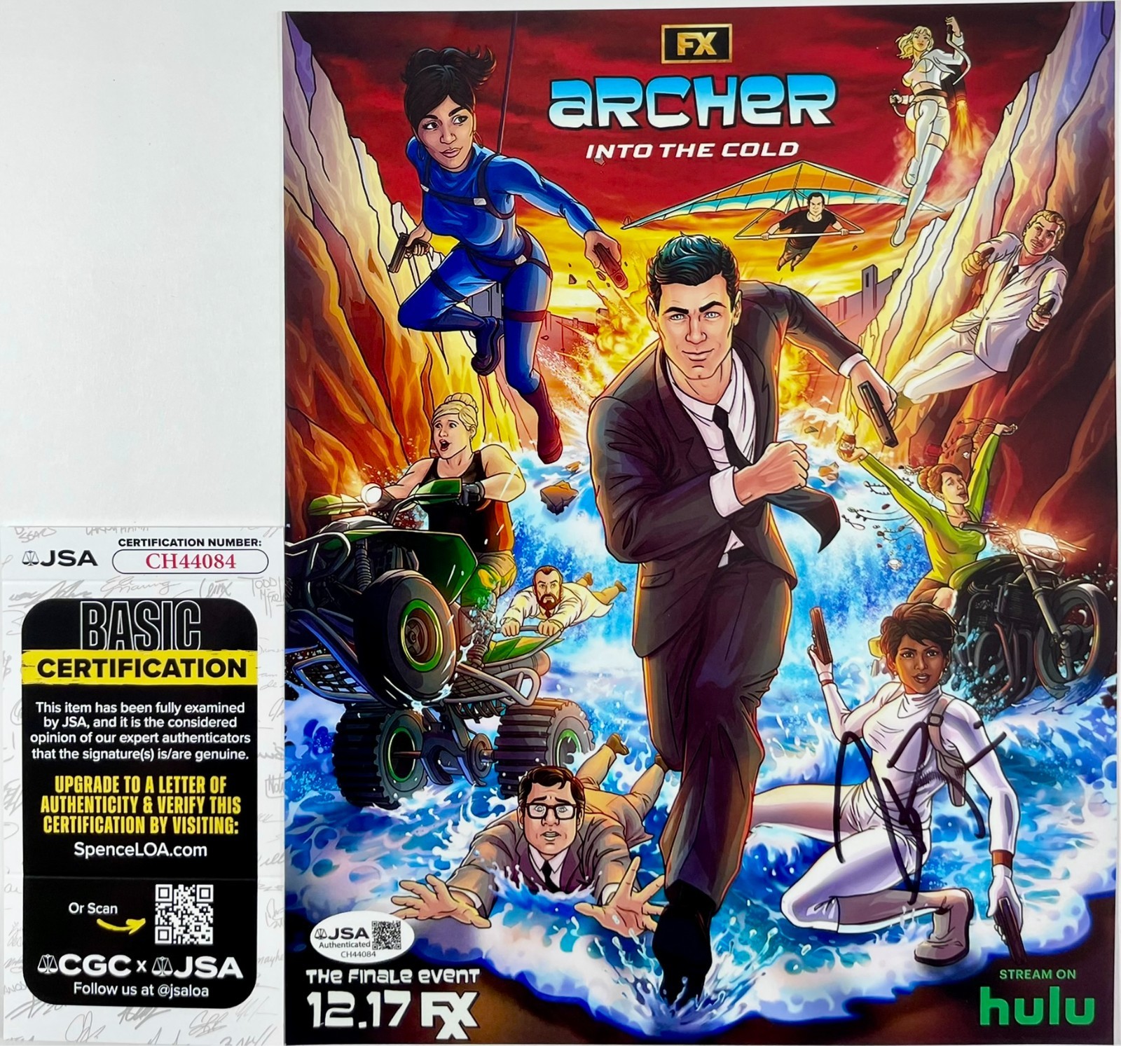 H. Jon Benjamin Signed Archer S14 8x10 Mini Poster Authentic Autograph JSA COA