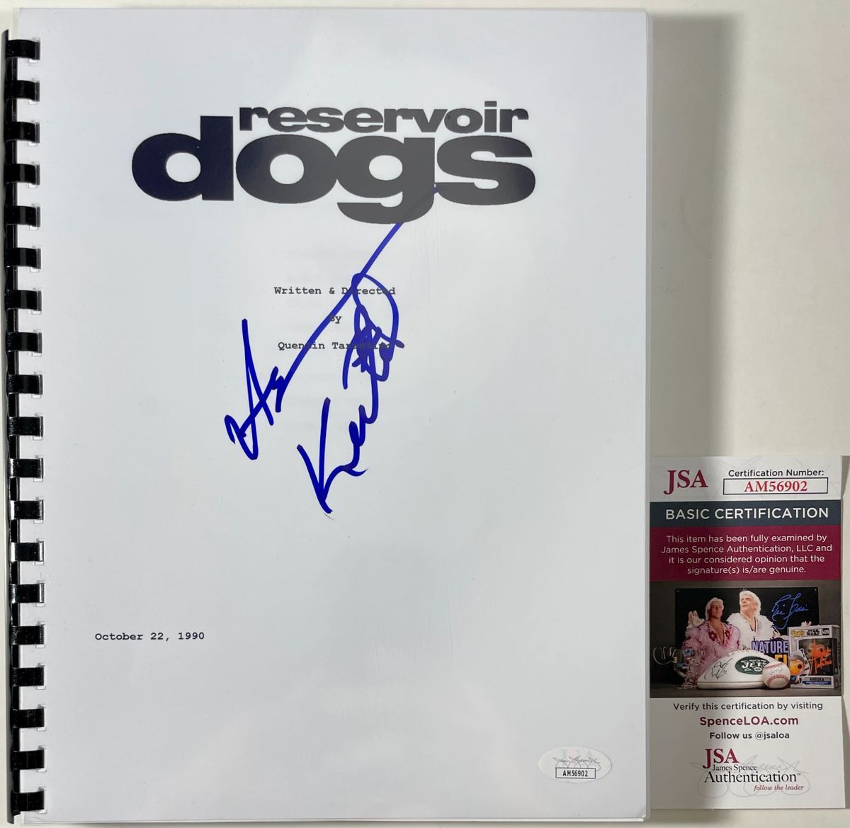 Harvey Keitel Signed Reservoir Dogs Full Movie Script Autograph JSA COA