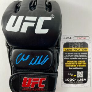 Iceman Chuck Liddell Signed Black UFC MMA Glove Authentic Autograph JSA COA