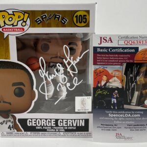 Iceman George Gervin Signed NBA San Antonio Spurs Funko POP! Autograph JSA COA