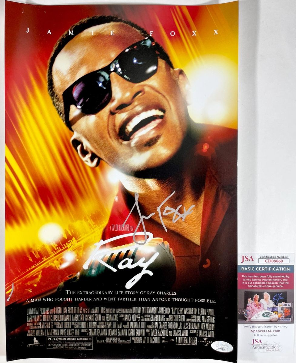 Jamie Foxx Signed Ray 11x17 Movie Poster Authentic Autograph JSA COA