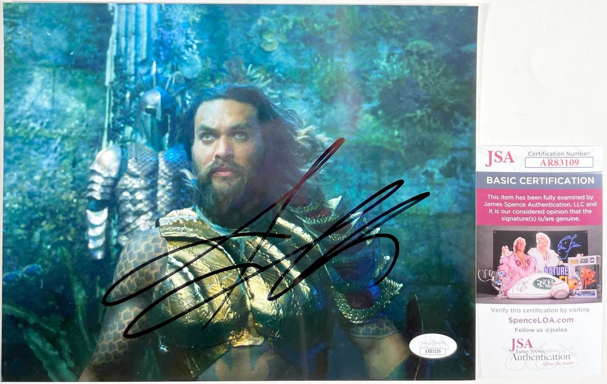 Jason Momoa Signed Aquaman The Lost Kingdom 8x10 Photo C Autograph JSA COA