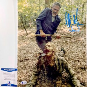 Jeffrey Dean Morgan Signed The Walking Dead Negan 11x14 Photo Autograph BAS COA