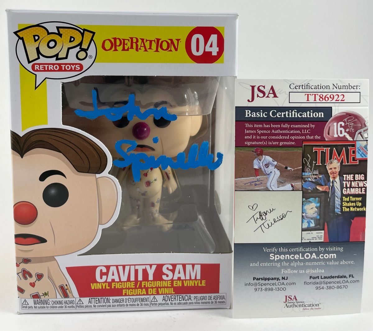 John Spinello Signed Operation Cavity Sam Funko POP! Vinyl Autograph JSA COA