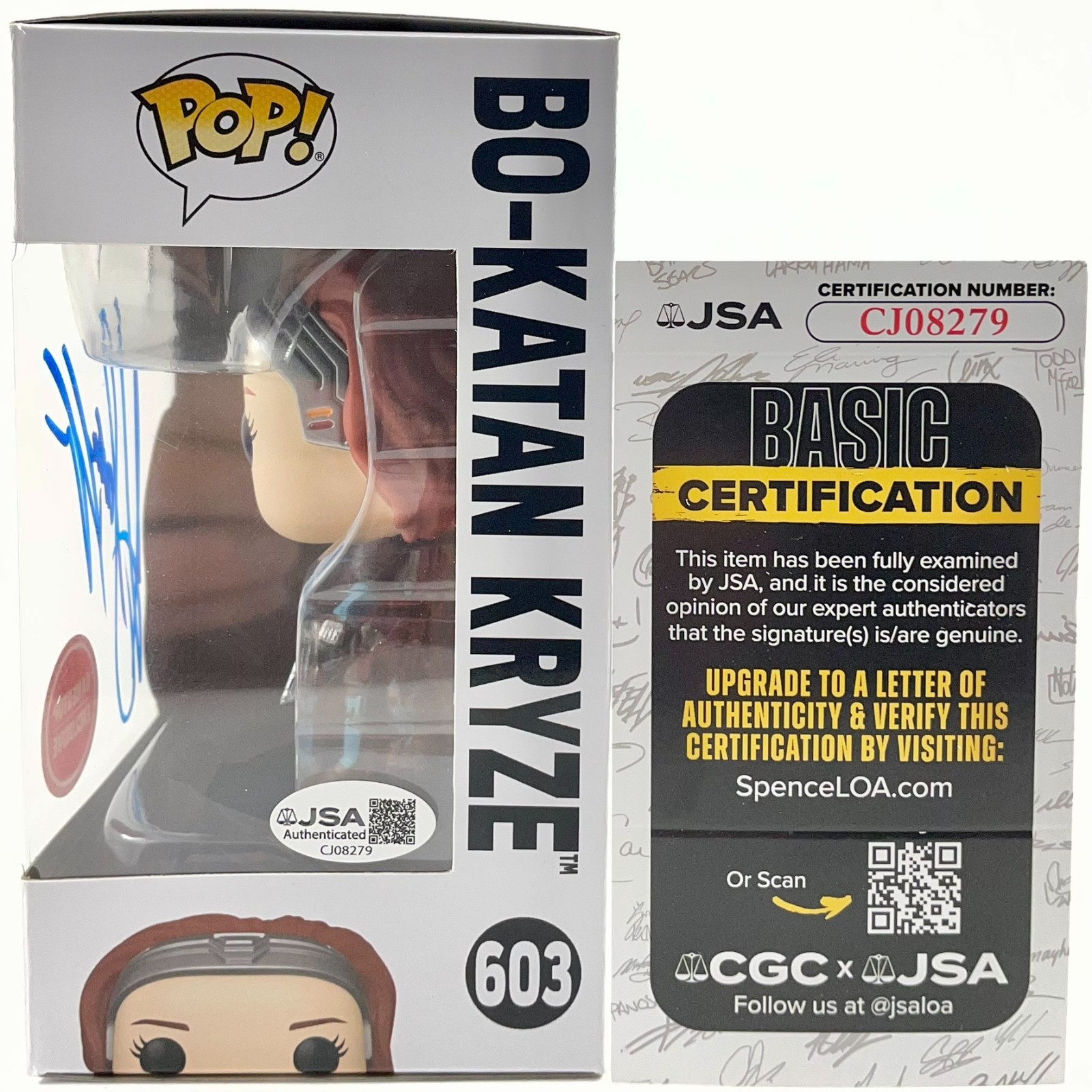 Katee Sackhoff Signed Star Wars The Mandalorian Bo-Katan Kryze Funko POP JSA COA - Image 2