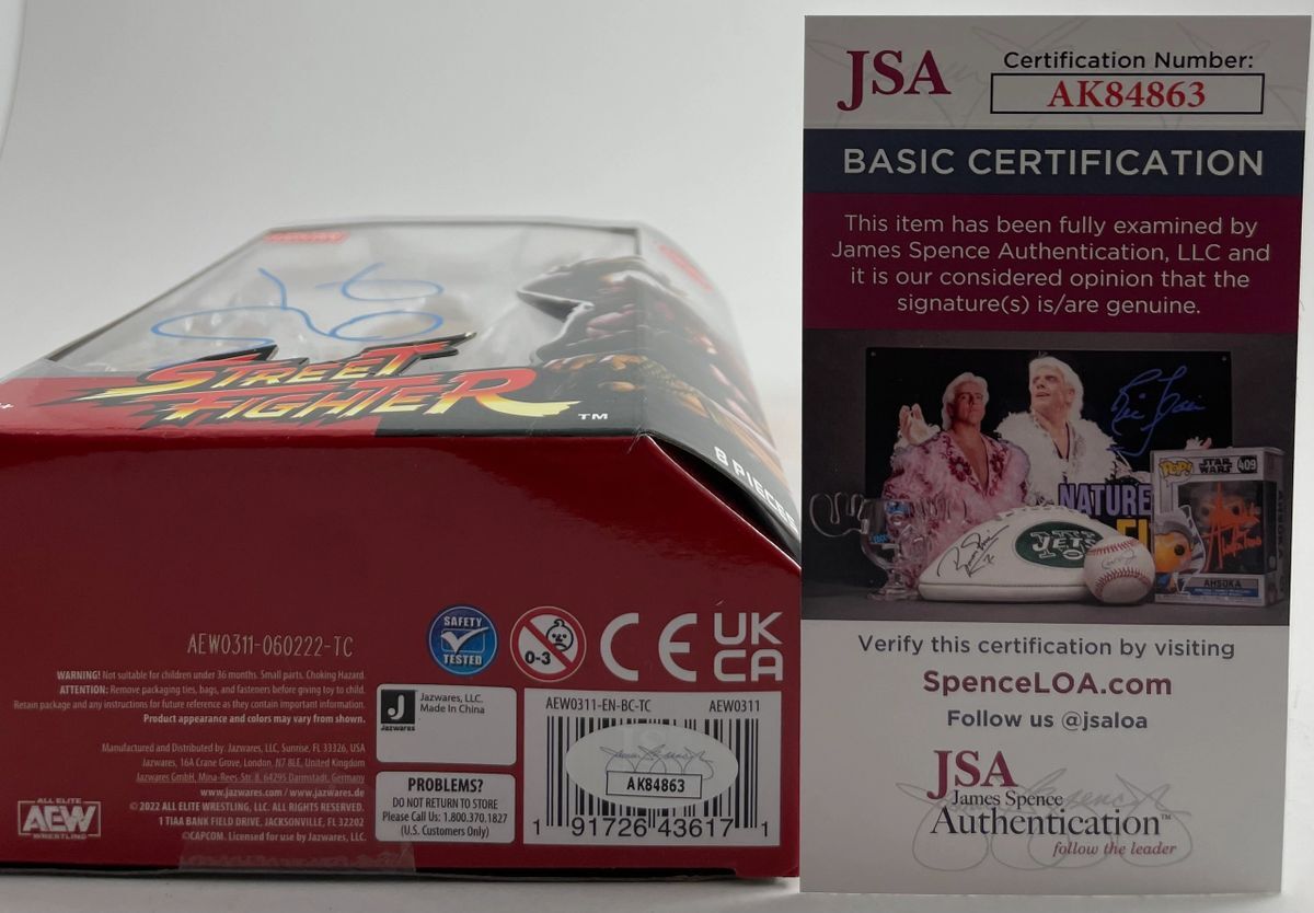 Kenny Omega Signed AEW Unrivaled Street Fighter Limited Edition Figure JSA COA - Image 6