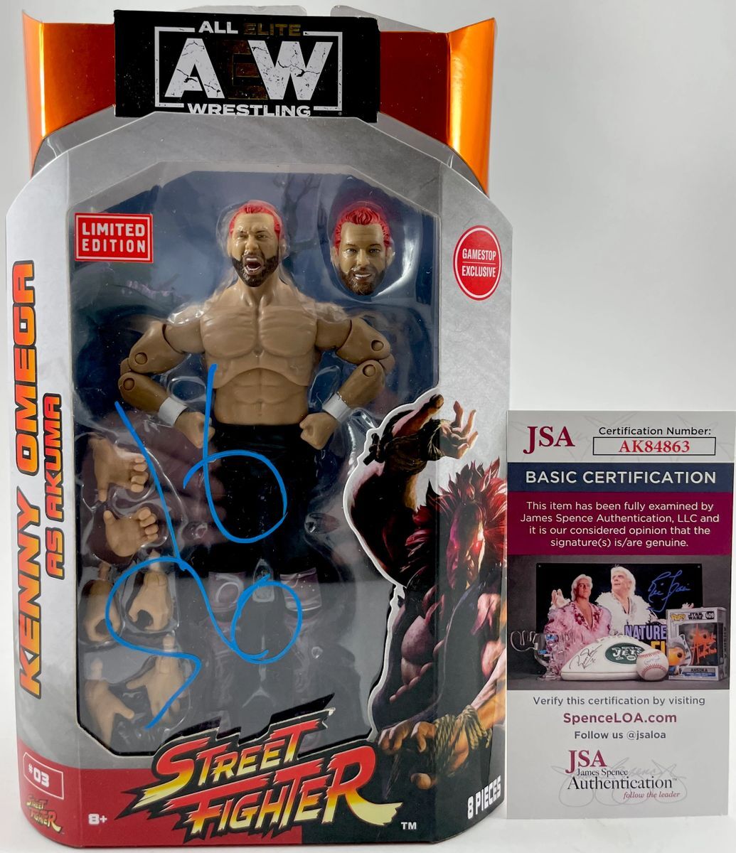 Kenny Omega Signed AEW Unrivaled Street Fighter Limited Edition Figure JSA COA