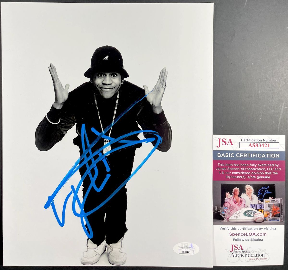 LL Cool J Signed B&W 8x10 Photo D Autograph Hip Hop Rap Artist JSA COA