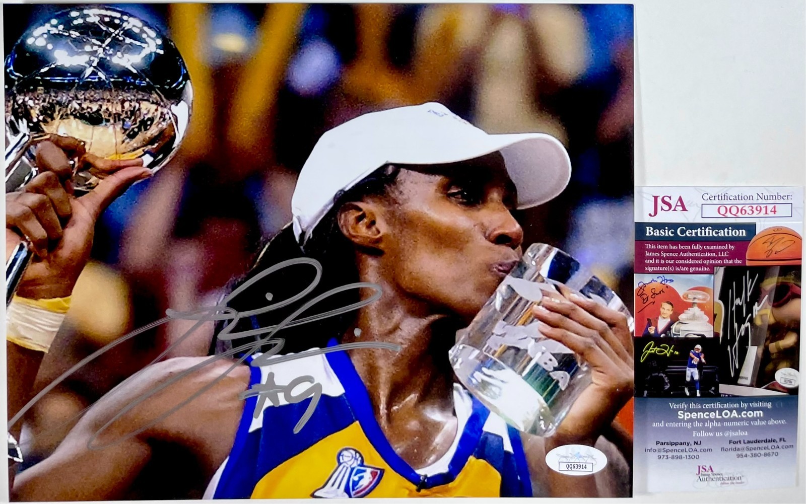 Lisa Leslie Signed WNBA Los Angeles Sparks 8x10 Photo Autograph JSA COA