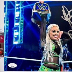 Liv Morgan Signed WWE Championship 8x10 Photo Authentic Autograph MITB JSA COA