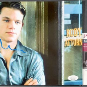 Matt Damon Signed Good Will Hunting "Will" 8x10 Photo D Autograph JSA COA
