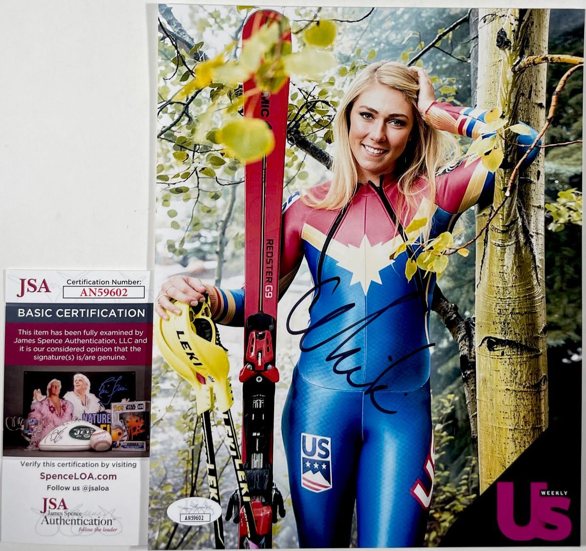 Mikaela Shiffrin Signed 8x10 Photo D Autograph Olympic Gold Medal Skier JSA COA
