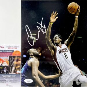 NBA Larry Sanders Signed Milwaukee Bucks 8x10 Photo C Autograph JSA COA