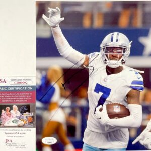 NFL Dallas Cowboys Trevon Diggs Signed 8x10 Photo Authentic Autograph JSA COA