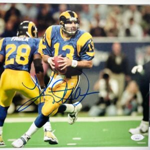 NFL Kurt Warner Signed St. Louis Rams 11x14 Photo C Autograph Super Bowl JSA COA