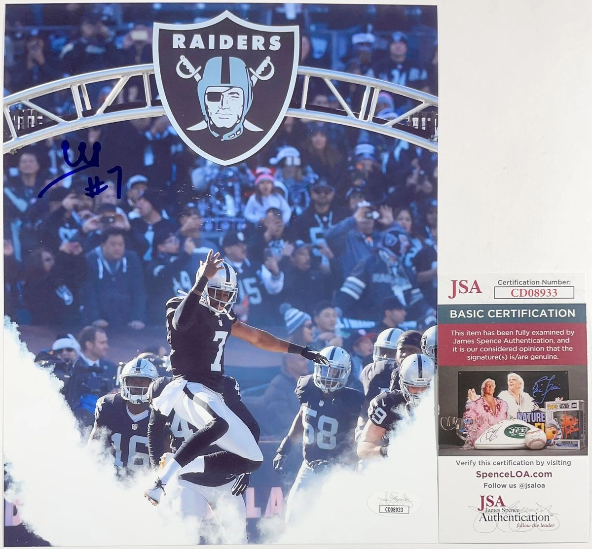 NFL Las Vegas Raiders Marquette King Signed 8x10 Photo A Autograph JSA COA