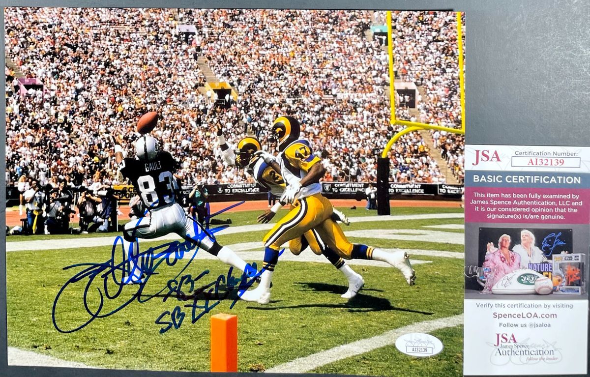 NFL Willie Gault Signed Los Angeles Raiders 8x10 Photo A Autograph JSA COA