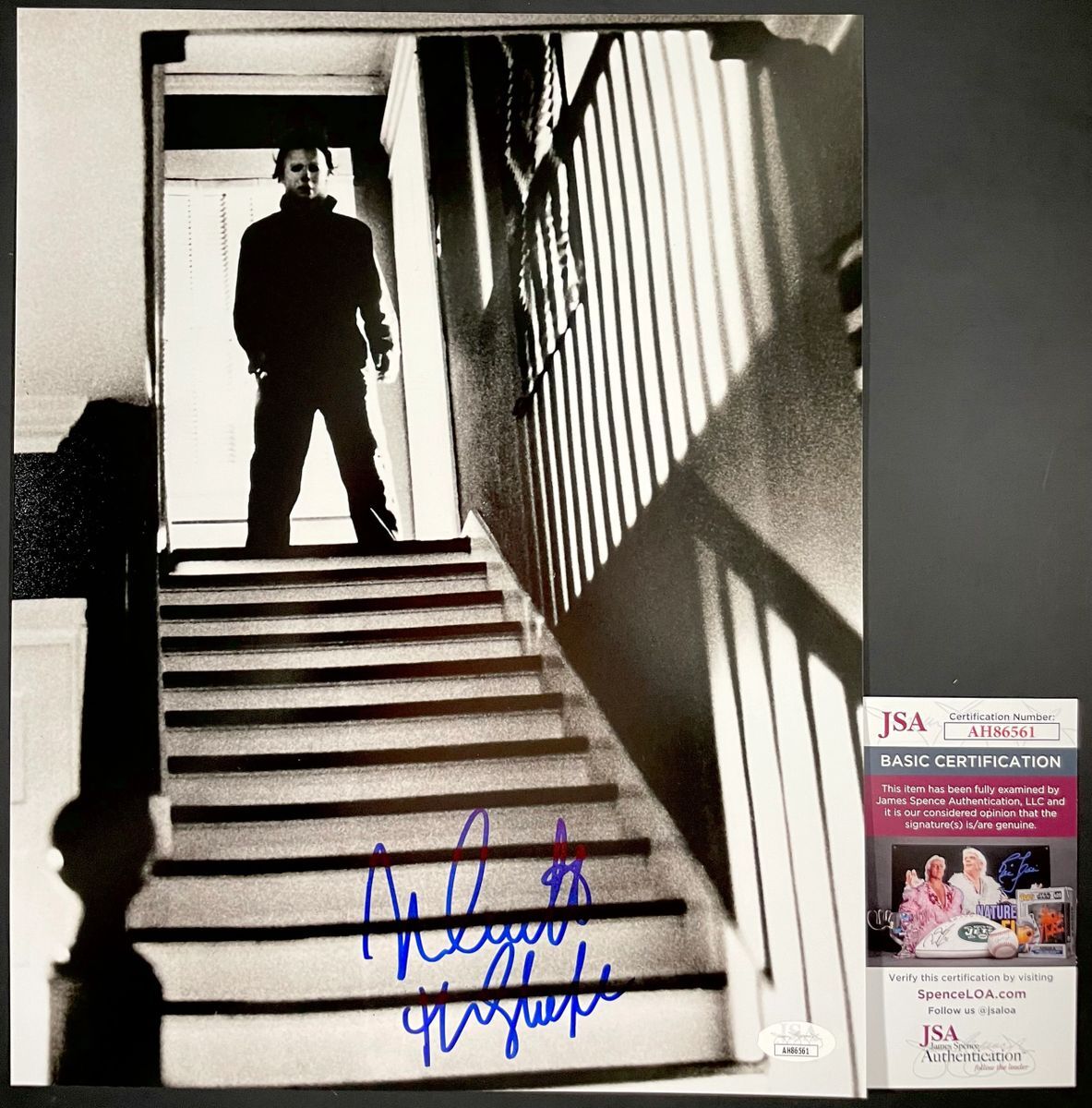 Nick Castle Signed Halloween Michael Myers B&W 11x14 Photo B Autograph JSA COA