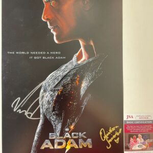 Noah Centineo & Quintessa Swindell Dual Signed Black Adam 11x17 Poster B JSA COA