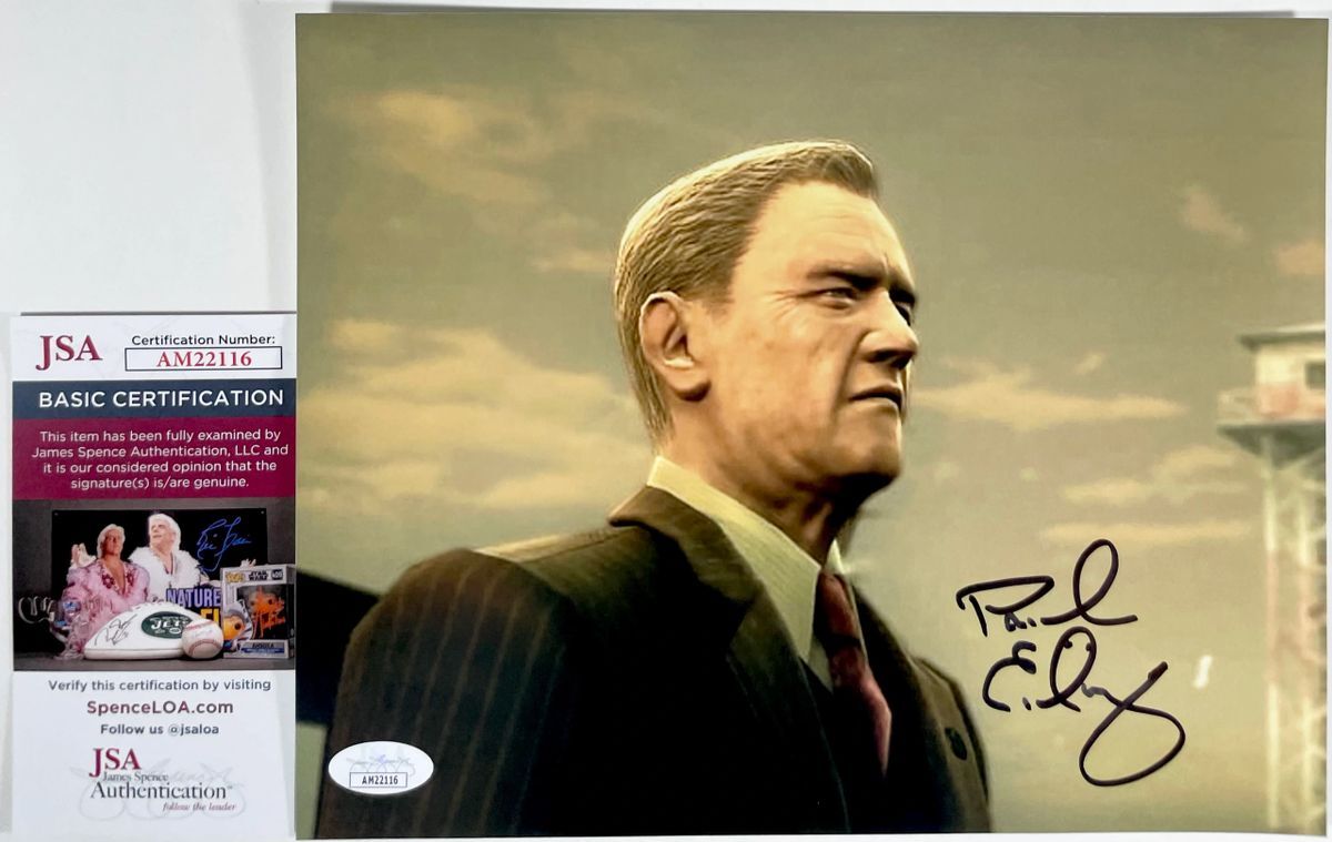 Paul Eiding Signed Metal Gear Solid Roy Campbell 8x10 Photo B Autograph JSA COA