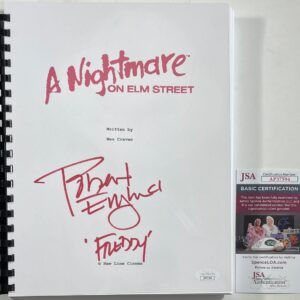 Robert Englund Signed A Nightmare On Elm Street Full Movie Script Freddy JSA COA