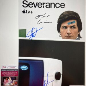 Severance Cast Signed 11x17 Poster Autograph Britt Lower Dichen Lachman JSA COA