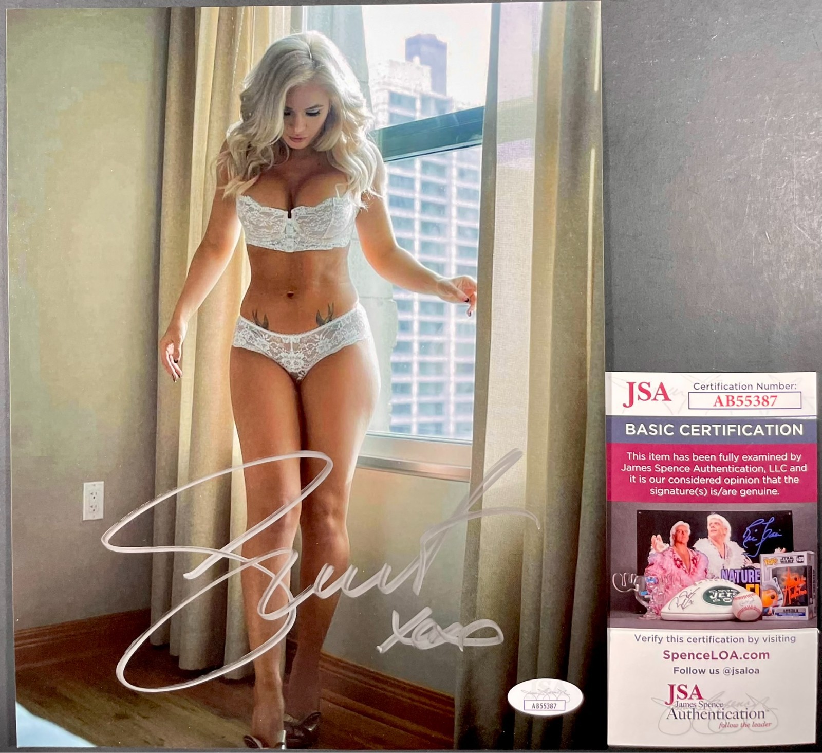 Smokeshow Scarlett Bordeaux Signed WWE 8x10 Photo Authentic Autograph JSA COA