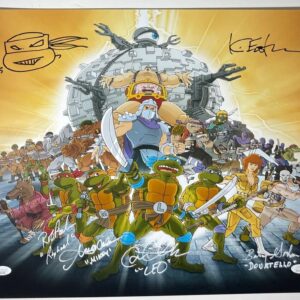 Teenage Mutant Ninja Turtles Cast Signed By 5 16x20 Photo Eastman TMNT JSA COA