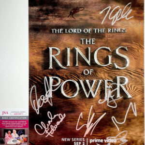 The Lord Of The Rings The Rings Of Power Cast Signed By 8 11x17 Poster JSA COA